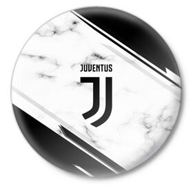 Значок с принтом Juventus 2018 в Белгороде,  металл | круглая форма, металлическая застежка в виде булавки | football | soccer | ювентус