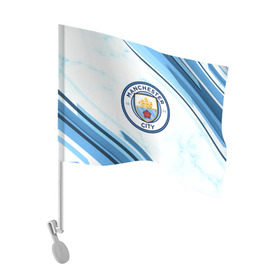 Флаг для автомобиля с принтом Manchester city в Белгороде, 100% полиэстер | Размер: 30*21 см | football | soccer | манчестер