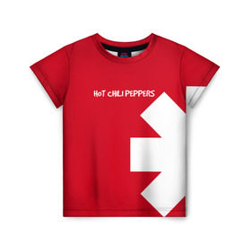 Детская футболка 3D с принтом Red Hot Chili Peppers в Белгороде, 100% гипоаллергенный полиэфир | прямой крой, круглый вырез горловины, длина до линии бедер, чуть спущенное плечо, ткань немного тянется | red hot chili peppers | rhcp | перцы | ред хот чили пепперс | рхчп | рэд