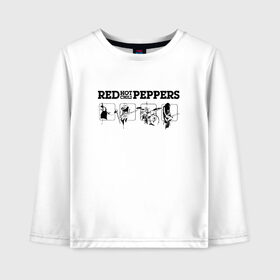 Детский лонгслив хлопок с принтом Red Hot Chili Peppers в Белгороде, 100% хлопок | круглый вырез горловины, полуприлегающий силуэт, длина до линии бедер | red hot chili peppers | rhcp | перцы | ред хот чили пепперс | рхчп | рэд