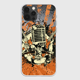 Чехол для iPhone 12 Pro Max с принтом Microphone в Белгороде, Силикон |  | art | grunge | guitar | line | microphone | pattern | абстракция | арт | гитара | гранж | линии | микрофон | узор