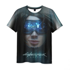 Мужская футболка 3D с принтом Cyberpunk 2077 в Белгороде, 100% полиэфир | прямой крой, круглый вырез горловины, длина до линии бедер | cd projekt red | cyber | cyberpunk | cyberpunk 2077 | e3 | ps4 | rpg | v | xbox | будущее | девушка | игра | кибер | киберпанк | киберпанк 2077 | маска | от создателей ведьмака | очки | рпг
