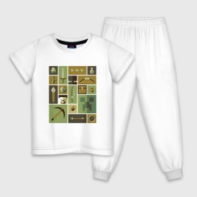 Детская пижама хлопок с принтом Minecraft (New collection 2018) в Белгороде, 100% хлопок |  брюки и футболка прямого кроя, без карманов, на брюках мягкая резинка на поясе и по низу штанин
 | 0x000000123 | minecraft | майнкрафт