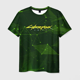 Мужская футболка 3D с принтом CYBERPUNK 2077 в Белгороде, 100% полиэфир | прямой крой, круглый вырез горловины, длина до линии бедер | cd projekt red | cyberpunk | cyberpunk 2077 | e3 | ps4 | rpg | v | xbox | будущее | киберпанк | киберпанк 2077 | от создателей ведьмака | рпг