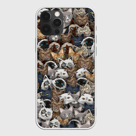 Чехол для iPhone 12 Pro Max с принтом Коты разных пород в Белгороде, Силикон |  | бенгальский | кот | котик | котики | кошка | мейн кун | паттерн | персидский | сиамский | сфинкс