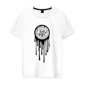 Мужская футболка хлопок с принтом Ramones в Белгороде, 100% хлопок | прямой крой, круглый вырез горловины, длина до линии бедер, слегка спущенное плечо. | 