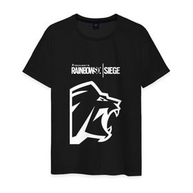 Мужская футболка хлопок с принтом Rainbow Six | Siege (Lion) в Белгороде, 100% хлопок | прямой крой, круглый вырез горловины, длина до линии бедер, слегка спущенное плечо. | 0x000000123 | e3 | lion | pro | rainbow six siege | леон | осада | рейнбоу сикс | сиейдж