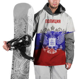 Накидка на куртку 3D с принтом Полиция Российский флаг в Белгороде, 100% полиэстер |  | 