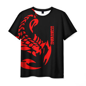 Мужская футболка 3D с принтом Scorpions в Белгороде, 100% полиэфир | прямой крой, круглый вырез горловины, длина до линии бедер | scorpions | группа | скорпионс | хард | хардрок