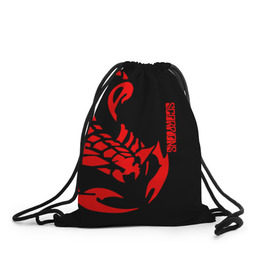 Рюкзак-мешок 3D с принтом Scorpions в Белгороде, 100% полиэстер | плотность ткани — 200 г/м2, размер — 35 х 45 см; лямки — толстые шнурки, застежка на шнуровке, без карманов и подкладки | scorpions | группа | скорпионс | хард | хардрок