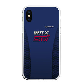 Чехол для iPhone XS Max матовый с принтом SUBARU WRX STI в Белгороде, Силикон | Область печати: задняя сторона чехла, без боковых панелей | impreza | sport car | sti | subaru | wrx | авто | логотип | синяя | субарик | субару