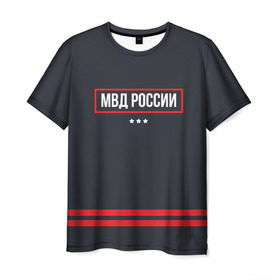 Мужская футболка 3D с принтом МВД России в Белгороде, 100% полиэфир | прямой крой, круглый вырез горловины, длина до линии бедер | police | мвд | милиционер | милиция | овд | омон | росгвардия