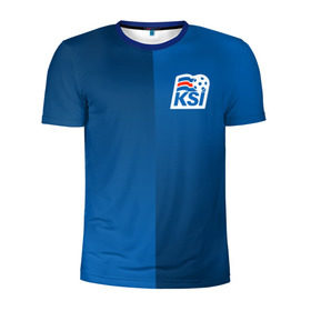 Мужская футболка 3D спортивная с принтом KSI ICELAND SPORT в Белгороде, 100% полиэстер с улучшенными характеристиками | приталенный силуэт, круглая горловина, широкие плечи, сужается к линии бедра | 2019 | fc | football | football club | iceland | ksi | sport | исландия | кси | сборная исландии | спорт | спортивные | униформа | фирменные цвета | фк | футбол | футбольный клуб