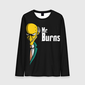 Мужской лонгслив 3D с принтом Mr. Burns (Simpsons) в Белгороде, 100% полиэстер | длинные рукава, круглый вырез горловины, полуприлегающий силуэт | Тематика изображения на принте: burns | mr | mr. burns | simpsons | мистер бернс | симпсоны