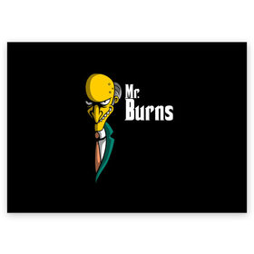 Поздравительная открытка с принтом Mr. Burns (Simpsons) в Белгороде, 100% бумага | плотность бумаги 280 г/м2, матовая, на обратной стороне линовка и место для марки
 | burns | mr | mr. burns | simpsons | мистер бернс | симпсоны