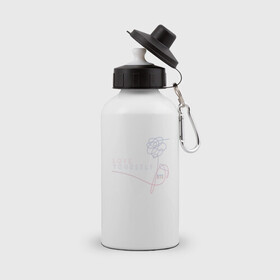 Бутылка спортивная с принтом LU в Белгороде, металл | емкость — 500 мл, в комплекте две пластиковые крышки и карабин для крепления | bangtan boys | bts | бантаны | бтс