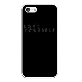 Чехол для iPhone 5/5S матовый с принтом LOVE YOURSELF_5 в Белгороде, Силикон | Область печати: задняя сторона чехла, без боковых панелей | bangtan boys | bts | бантаны | бтс