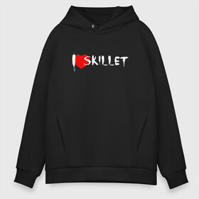 Мужское худи Oversize хлопок с принтом I love Skillet в Белгороде, френч-терри — 70% хлопок, 30% полиэстер. Мягкий теплый начес внутри —100% хлопок | боковые карманы, эластичные манжеты и нижняя кромка, капюшон на магнитной кнопке | skilet | skillet | альтернативный | гранж | группа | джен леджер | джон купер | индастриал | кори купер | метал | ню | пост | рок | сет моррисон | симфоник | скилет | хард | христианский