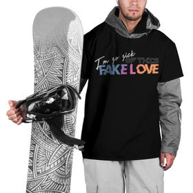 Накидка на куртку 3D с принтом FAKE LOVE в Белгороде, 100% полиэстер |  | bangtan boys | bts | бантаны | бтс