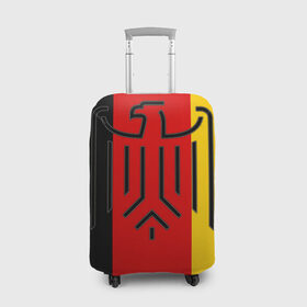 Чехол для чемодана 3D с принтом German eagle в Белгороде, 86% полиэфир, 14% спандекс | двустороннее нанесение принта, прорези для ручек и колес | герб | германский | немецкий | орел | флаг