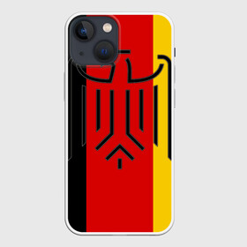 Чехол для iPhone 13 mini с принтом German eagle в Белгороде,  |  | Тематика изображения на принте: герб | германский | немецкий | орел | флаг