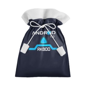 Подарочный 3D мешок с принтом ANDROID RK800 CONNOR в Белгороде, 100% полиэстер | Размер: 29*39 см | Тематика изображения на принте: connor | cyberlife | detroit become human | deviant | kara | markus | ps4 | rk800 |  detroit: become human | детроит | детроит: стать человеком | игры | кара | коннор | конор | кэра | маркус | пиратs | эксклюзив