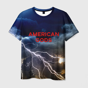 Мужская футболка 3D с принтом American Gods в Белгороде, 100% полиэфир | прямой крой, круглый вырез горловины, длина до линии бедер | american gods | omg | американские боги | джиллиан андерсон | иэн макшейн | пабло шрайбер | фантастика | эмили браунинг