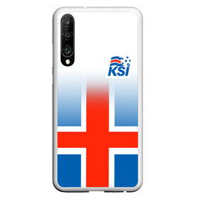 Чехол для Honor P30 с принтом KSI ICELAND SPORT в Белгороде, Силикон | Область печати: задняя сторона чехла, без боковых панелей | 2019 | fc | football | football club | iceland | ksi | sport | исландия | кси | сборная исландии | спорт | спортивные | униформа | фирменные цвета | фк | футбол | футбольный клуб