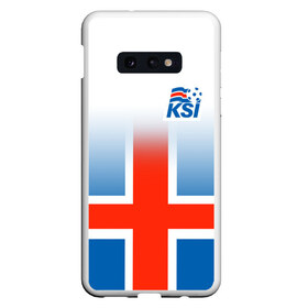 Чехол для Samsung S10E с принтом KSI ICELAND SPORT в Белгороде, Силикон | Область печати: задняя сторона чехла, без боковых панелей | 2019 | fc | football | football club | iceland | ksi | sport | исландия | кси | сборная исландии | спорт | спортивные | униформа | фирменные цвета | фк | футбол | футбольный клуб