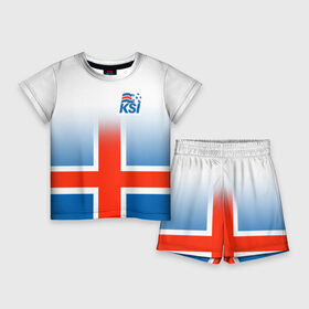 Детский костюм с шортами 3D с принтом KSI ICELAND SPORT в Белгороде,  |  | 2019 | fc | football | football club | iceland | ksi | sport | исландия | кси | сборная исландии | спорт | спортивные | униформа | фирменные цвета | фк | футбол | футбольный клуб