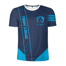 Мужская футболка 3D спортивная с принтом TEAM LIQUID E-SPORT в Белгороде, 100% полиэстер с улучшенными характеристиками | приталенный силуэт, круглая горловина, широкие плечи, сужается к линии бедра | 2019 | blue | cybersport | esport | liquid | logo | pro league | team | team liquid | киберспорт | логотип | тим ликвид | фирменные цвета