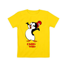 Детская футболка хлопок с принтом Chilly Willy в Белгороде, 100% хлопок | круглый вырез горловины, полуприлегающий силуэт, длина до линии бедер | 