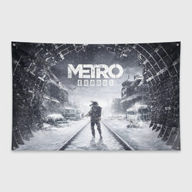 Флаг-баннер с принтом Metro Exodus Артём в Белгороде, 100% полиэстер | размер 67 х 109 см, плотность ткани — 95 г/м2; по краям флага есть четыре люверса для крепления | 4a games | deep silver | metro | метро