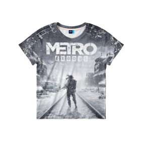 Детская футболка 3D с принтом Metro Exodus: Артём в Белгороде, 100% гипоаллергенный полиэфир | прямой крой, круглый вырез горловины, длина до линии бедер, чуть спущенное плечо, ткань немного тянется | 4a games | deep silver | metro | метро