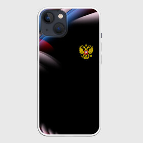 Чехол для iPhone 13 с принтом Россия в Белгороде,  |  | abstraction | grunge | russia | sport | абстракция | герб | краска | русский | символика рф | спорт | спортивный | триколор | униформа | форма | я русский