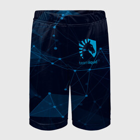 Детские спортивные шорты 3D с принтом TEAM LIQUID E-SPORT в Белгороде,  100% полиэстер
 | пояс оформлен широкой мягкой резинкой, ткань тянется
 | 2019 | blue | cybersport | esport | liquid | logo | pro league | team | team liquid | киберспорт | логотип | тим ликвид | фирменные цвета