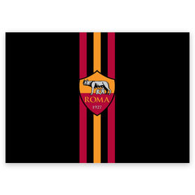 Поздравительная открытка с принтом FC Roma Lines в Белгороде, 100% бумага | плотность бумаги 280 г/м2, матовая, на обратной стороне линовка и место для марки
 | Тематика изображения на принте: football | italia | logo | roma | sport | италия | лого | спорт | фк | футбол | футбольный клуб | эмблема
