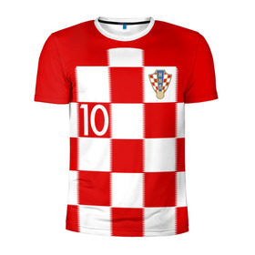 Мужская футболка 3D спортивная с принтом Модрич Хорватия (форма) в Белгороде, 100% полиэстер с улучшенными характеристиками | приталенный силуэт, круглая горловина, широкие плечи, сужается к линии бедра | 10 | 2020 | 2022 | croatia | madrid | modric | real | европы | мадрид | мира | реал | сборная | хорватии | хорватия | чемпионат | чм