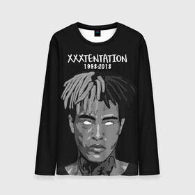 Мужской лонгслив 3D с принтом Xxxtentation RIP в Белгороде, 100% полиэстер | длинные рукава, круглый вырез горловины, полуприлегающий силуэт | at | i | look | me | p | r | r.i.p. | revenge | rip | x | xtentation | xxx | рэп