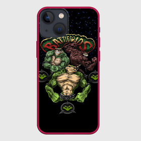 Чехол для iPhone 13 mini с принтом Battletoads ( Боевые Жабы ) в Белгороде,  |  | 1991 | 90 е | 90 х | battletoads | dendy | game | nintendo | sega | боевые жабы | денди | игра | мутанты | нинтендо | приставка | сега