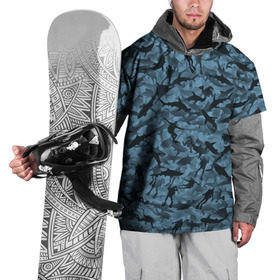 Накидка на куртку 3D с принтом Акулы и дайверы в Белгороде, 100% полиэстер |  | аквалангист | камуфляж | милитари | молот | море | рыба
