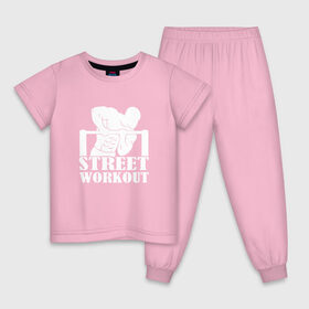 Детская пижама хлопок с принтом Street WorkOut в Белгороде, 100% хлопок |  брюки и футболка прямого кроя, без карманов, на брюках мягкая резинка на поясе и по низу штанин
 | Тематика изображения на принте: 