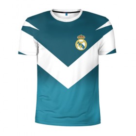 Мужская футболка 3D спортивная с принтом Real Madrid 2018 New #2 в Белгороде, 100% полиэстер с улучшенными характеристиками | приталенный силуэт, круглая горловина, широкие плечи, сужается к линии бедра | Тематика изображения на принте: 