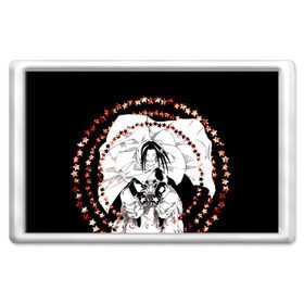 Магнит 45*70 с принтом Хао Асакура в Белгороде, Пластик | Размер: 78*52 мм; Размер печати: 70*45 | Тематика изображения на принте: shaman king | зик | король шаманов | манга | шаман кинг