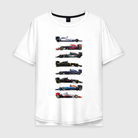 Мужская футболка хлопок Oversize с принтом Формула 1 в Белгороде, 100% хлопок | свободный крой, круглый ворот, “спинка” длиннее передней части | f1 | formula 1 | формула 1