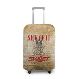 Чехол для чемодана 3D с принтом Skillet - Sick Of It в Белгороде, 86% полиэфир, 14% спандекс | двустороннее нанесение принта, прорези для ручек и колес | skilet | skillet | альтернативный | гранж | группа | джен леджер | джон купер | индастриал | кори купер | метал | ню | пост | рок | сет моррисон | симфоник | скилет | хард | христианский