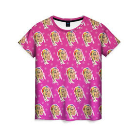 Женская футболка 3D с принтом 6IX9INE PATTERN в Белгороде, 100% полиэфир ( синтетическое хлопкоподобное полотно) | прямой крой, круглый вырез горловины, длина до линии бедер | 6ix9ine | sixnine | tekashi