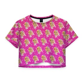 Женская футболка Cropp-top с принтом 6IX9INE PATTERN в Белгороде, 100% полиэстер | круглая горловина, длина футболки до линии талии, рукава с отворотами | 6ix9ine | sixnine | tekashi