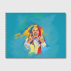 Альбом для рисования с принтом 6IX9INE PAINTS в Белгороде, 100% бумага
 | матовая бумага, плотность 200 мг. | 6ix9ine | sixnine | tekashi