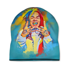 Шапка 3D с принтом 6IX9INE PAINTS в Белгороде, 100% полиэстер | универсальный размер, печать по всей поверхности изделия | Тематика изображения на принте: 6ix9ine | sixnine | tekashi